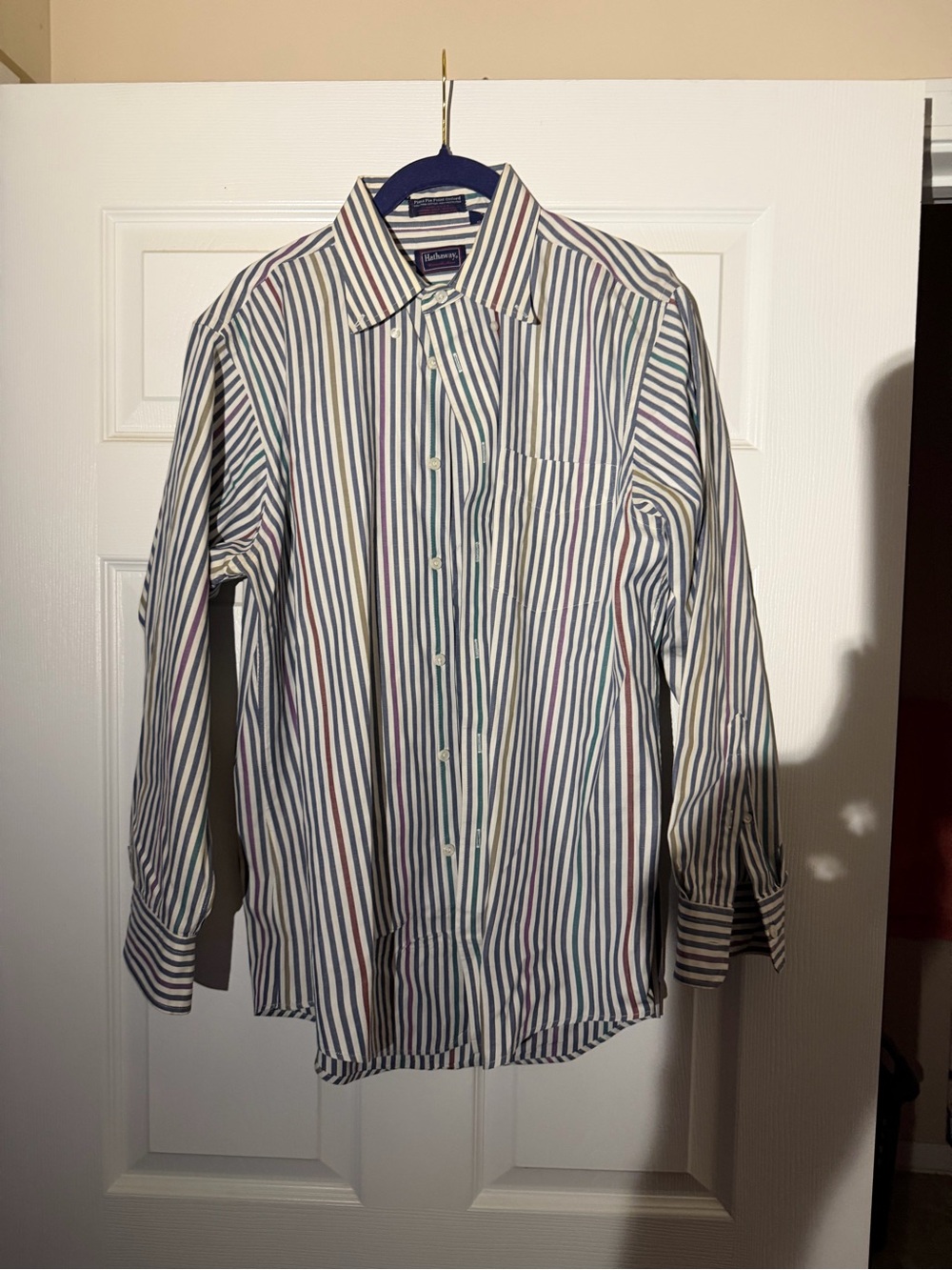 Hathaway Men's Multicolor Stripe Dress Shirt
